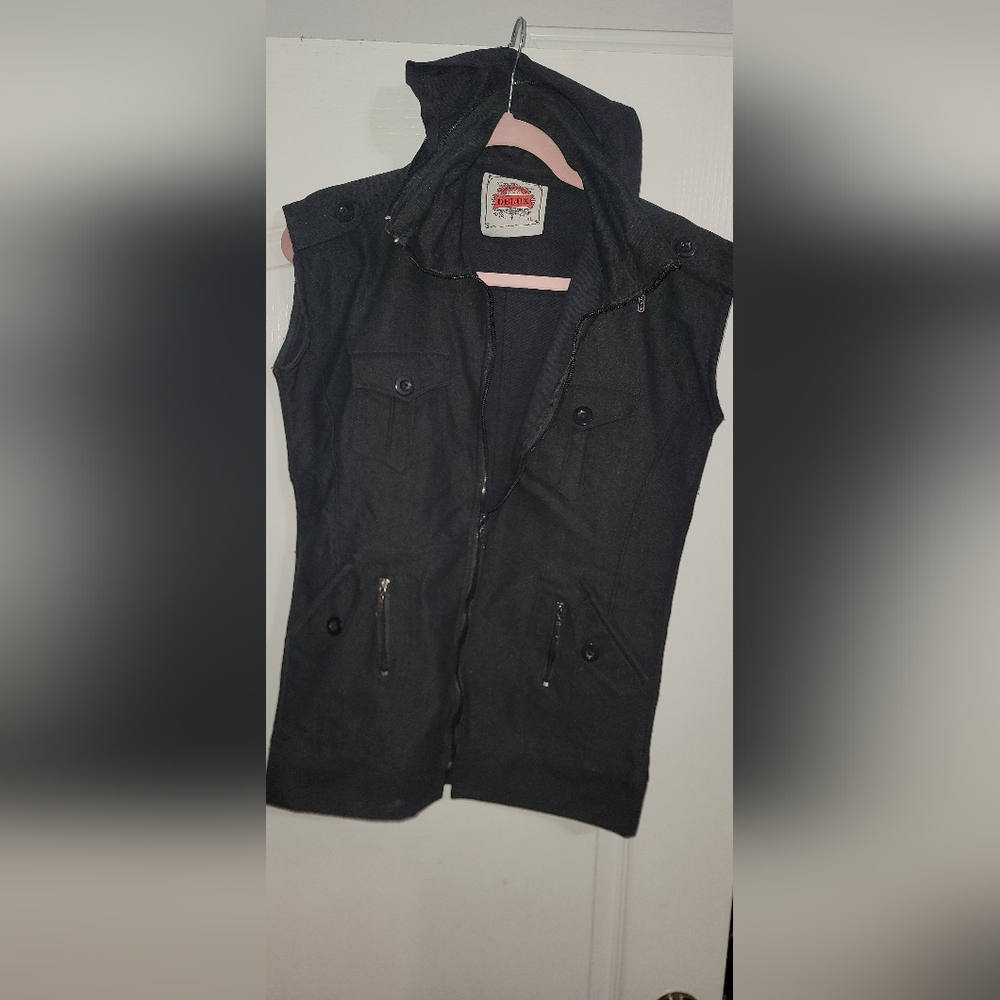 Black Vest with 4 pockets XL